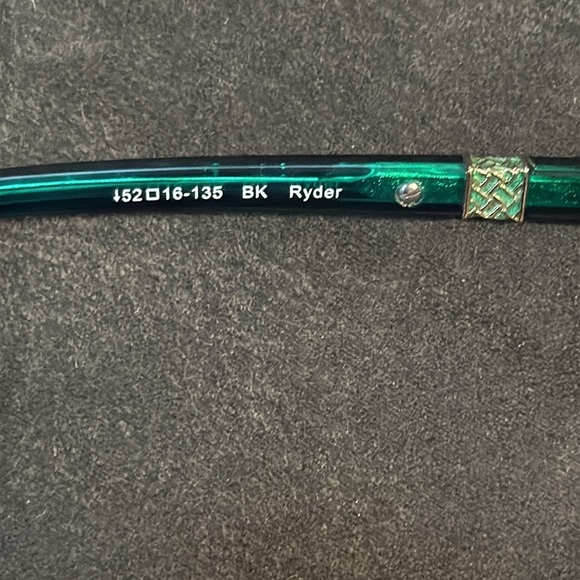 Lily Pulitzer Green & Black Ryder Metal Frame Eyeglass Frame Smart Chic GUC - Picture 4 of 9